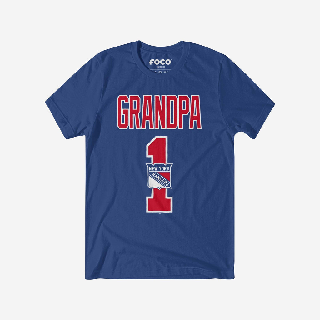 New York Rangers Number 1 Grandpa T-Shirt FOCO S - FOCO.com
