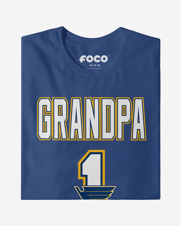 St Louis Blues Number 1 Grandpa T-Shirt FOCO - FOCO.com