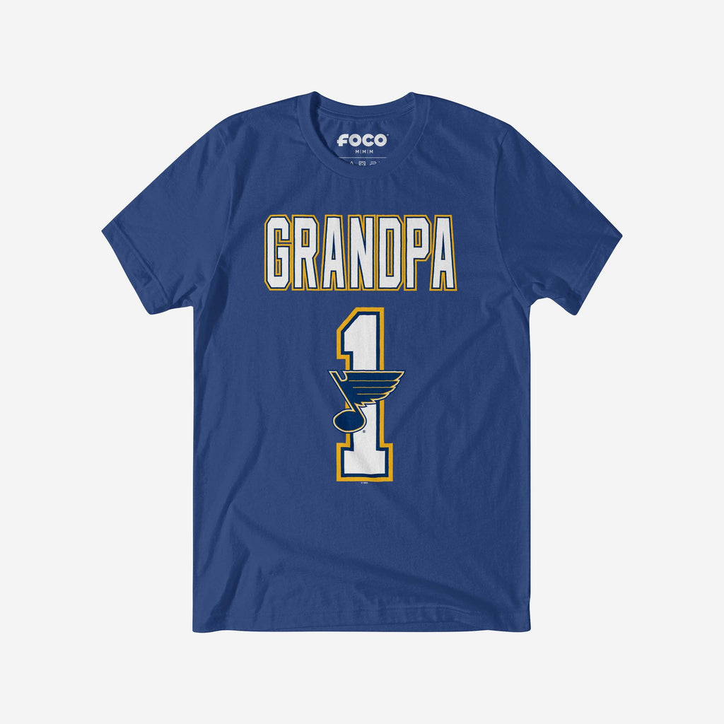 St Louis Blues Number 1 Grandpa T-Shirt FOCO S - FOCO.com