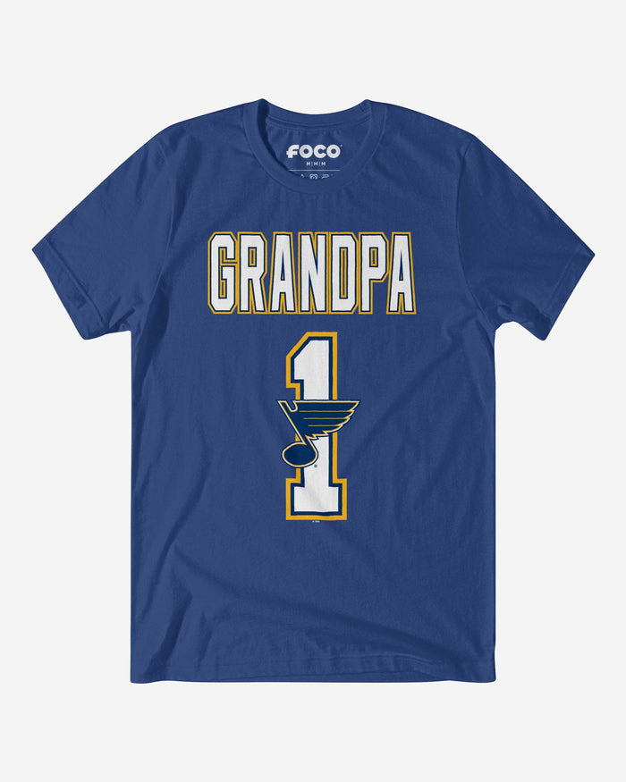 St Louis Blues Number 1 Grandpa T-Shirt FOCO S - FOCO.com
