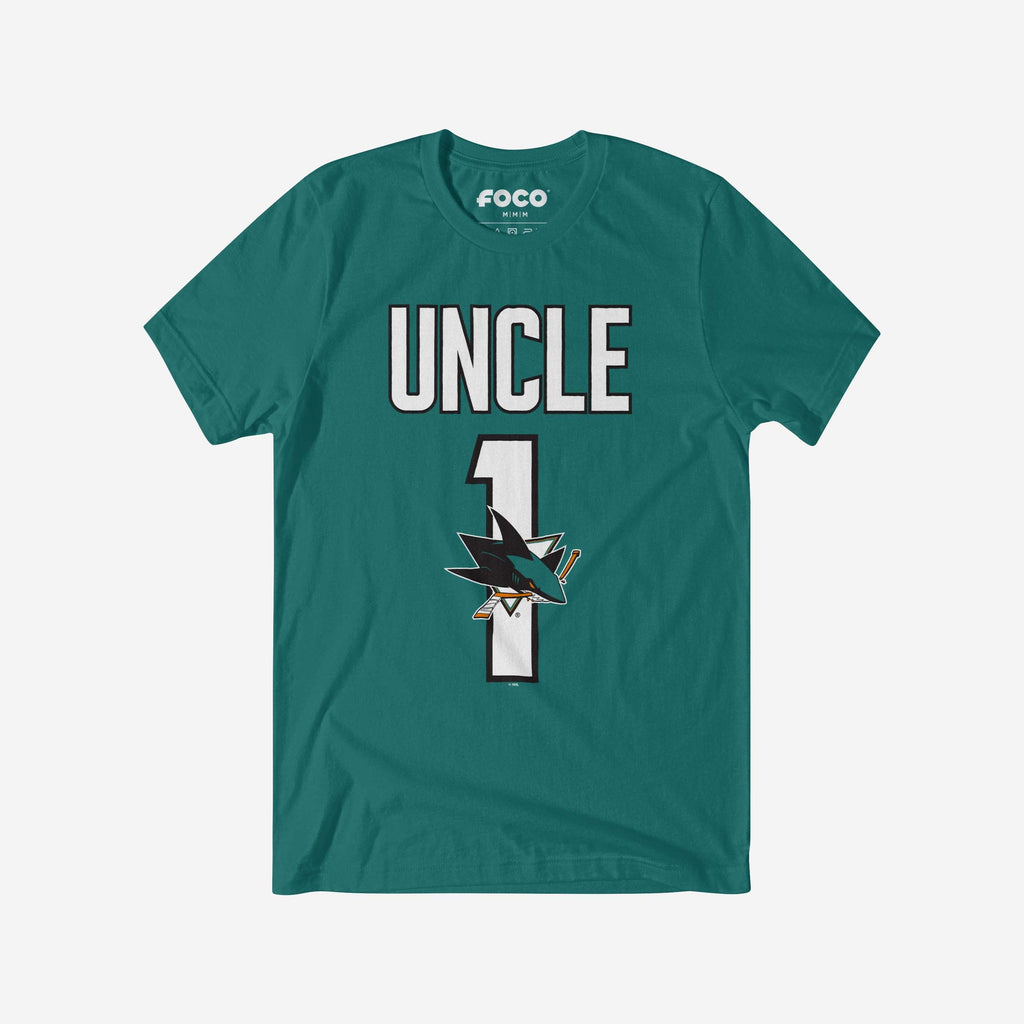San Jose Sharks Number 1 Uncle T-Shirt FOCO S - FOCO.com