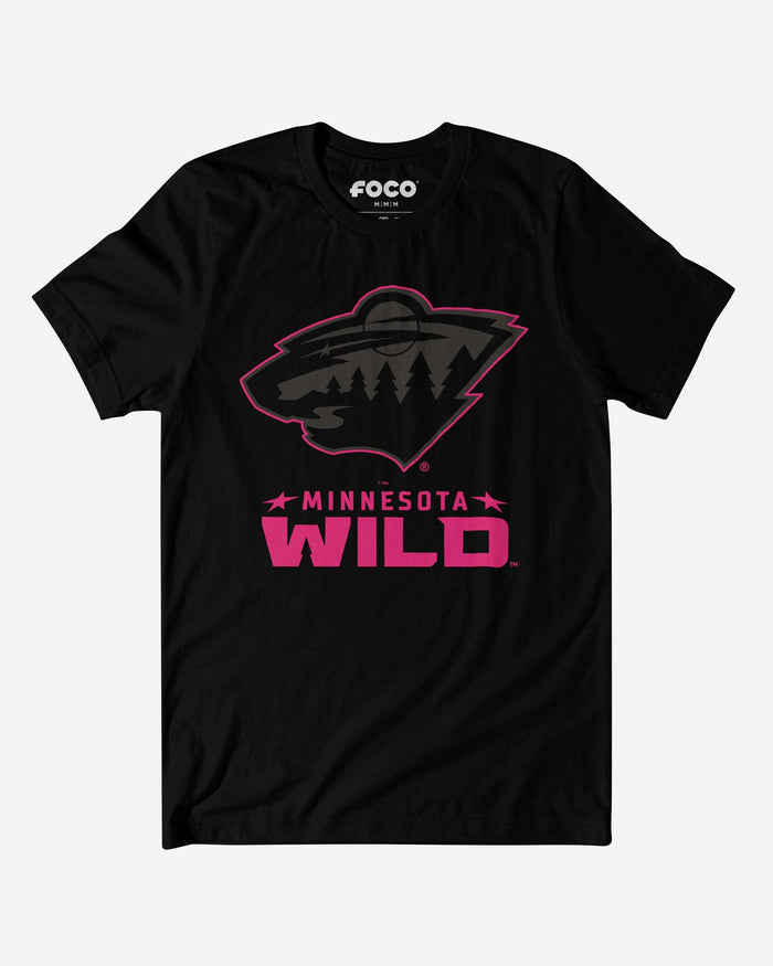 Minnesota Wild Highlight Reel T-Shirt FOCO Black/Neon Pink S - FOCO.com