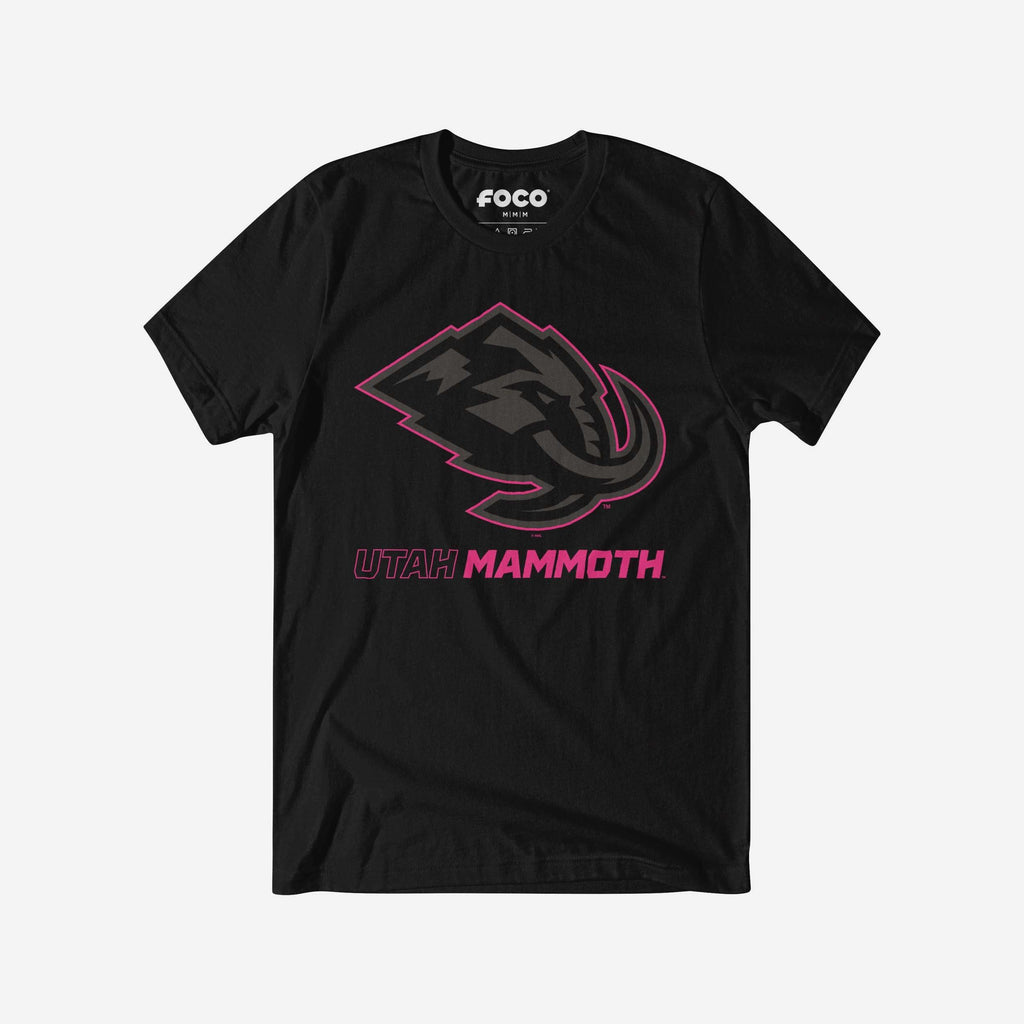 Utah Mammoth Highlight Reel T-Shirt FOCO Black/Neon Pink S - FOCO.com