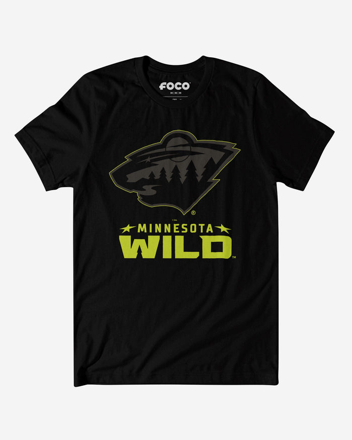 Minnesota Wild Highlight Reel T-Shirt FOCO Black/Volt S - FOCO.com