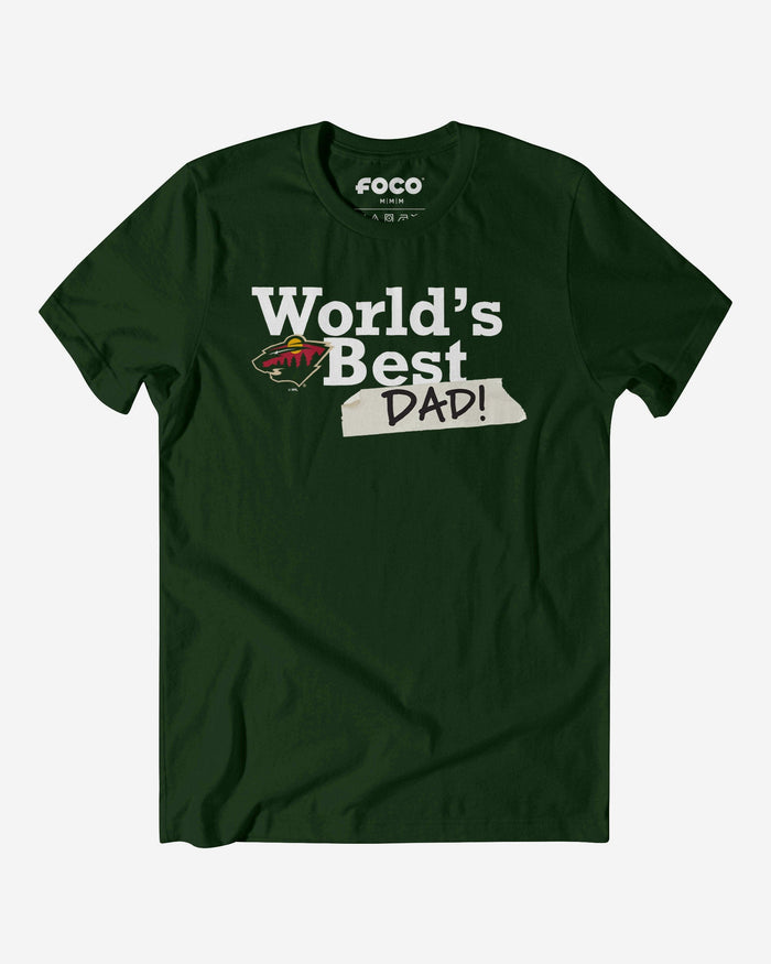 Minnesota Wild World's Best Dad T-Shirt FOCO S - FOCO.com