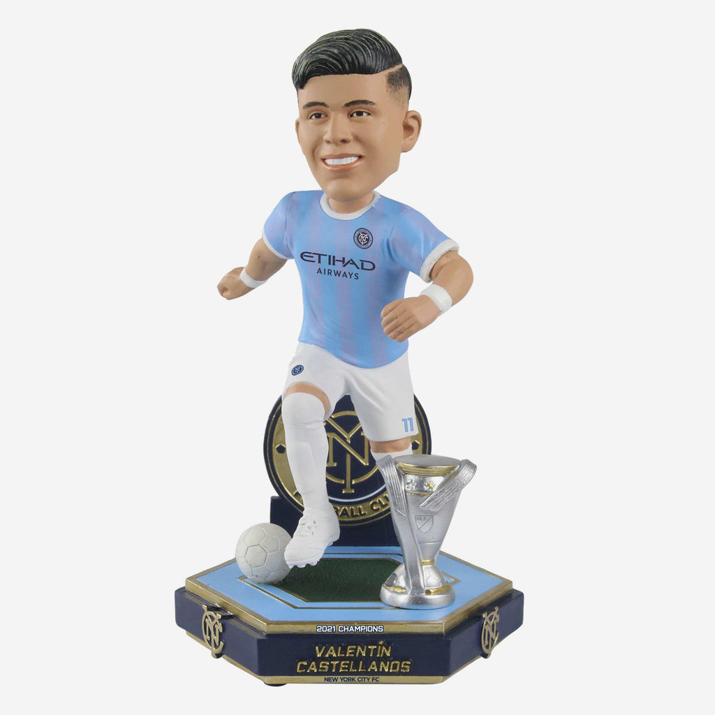 Valentin Castellanos New York City FC 2021 MLS Cup Champions Bobblehead FOCO - FOCO.com