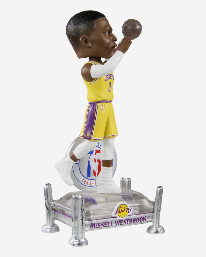 Russel Westbrook Los Angeles Lakers 75th Anniversary Bobblehead FOCO - FOCO.com