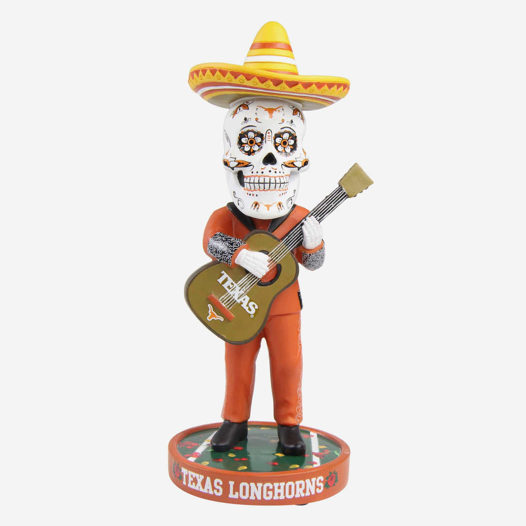 Texas Longhorns Day Of The Dead Guitar Bobblehead FOCO - FOCO.com
