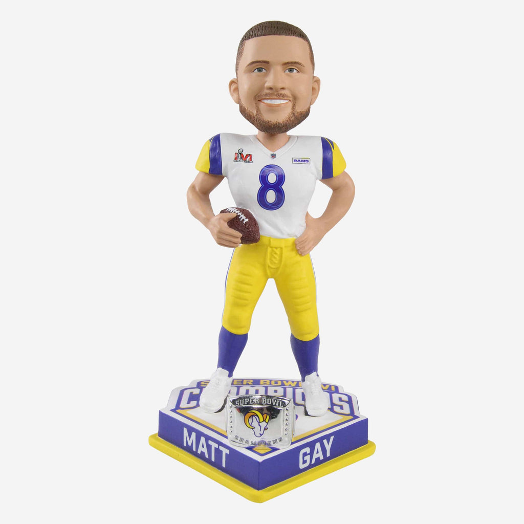 Matt Gay Los Angeles Rams Super Bowl LVI Champions Bobblehead FOCO - FOCO.com