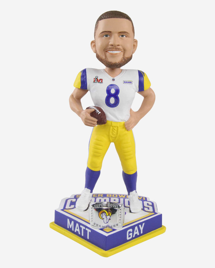 Matt Gay Los Angeles Rams Super Bowl LVI Champions Bobblehead FOCO - FOCO.com
