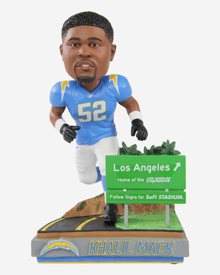 Khalil Mack Los Angeles Chargers Next Stop Bobblehead FOCO - FOCO.com