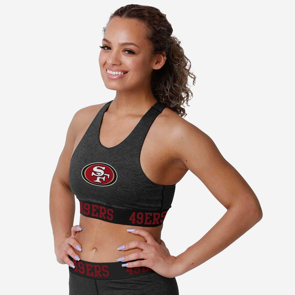 San Francisco 49ers Womens Team Color Static Sports Bra FOCO S - FOCO.com