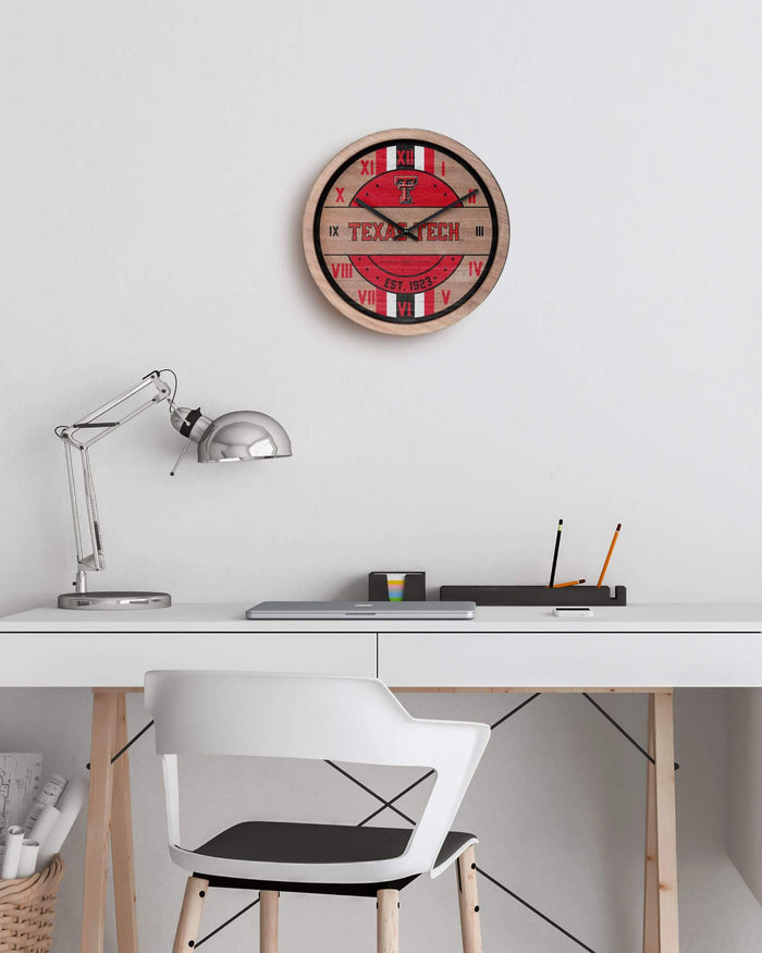 Texas Tech Red Raiders Barrel Wall Clock FOCO - FOCO.com