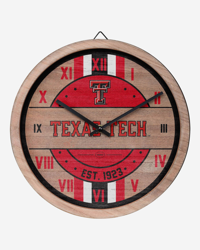 Texas Tech Red Raiders Barrel Wall Clock FOCO - FOCO.com