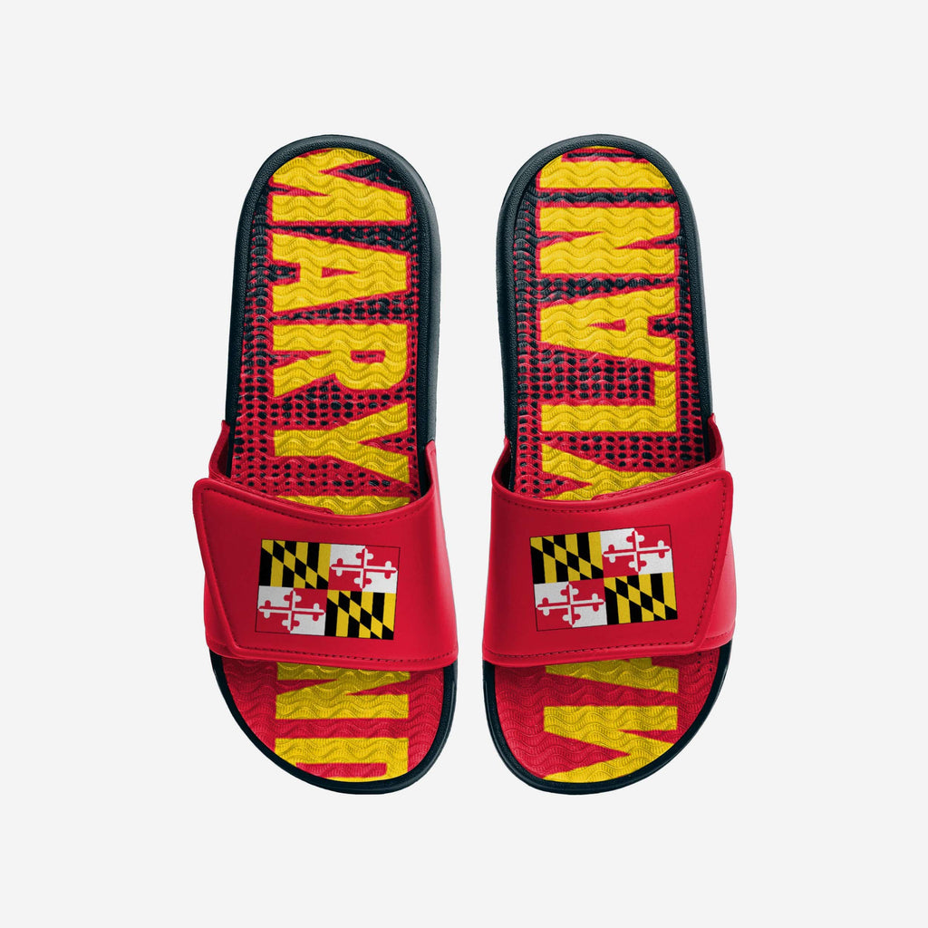 Maryland Flag Gradient Wordmark Gel Slide FOCO S - FOCO.com