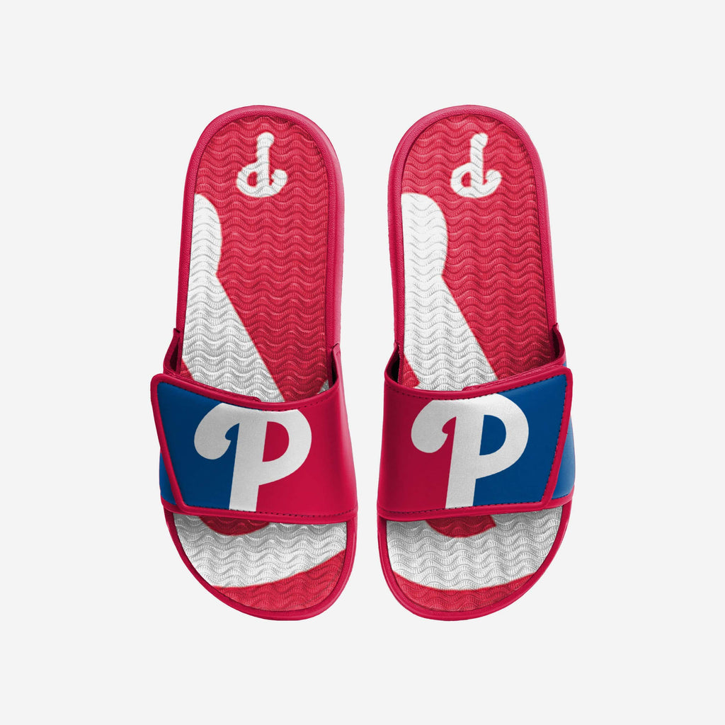 Philadelphia Phillies Colorblock Big Logo Gel Slide FOCO S - FOCO.com