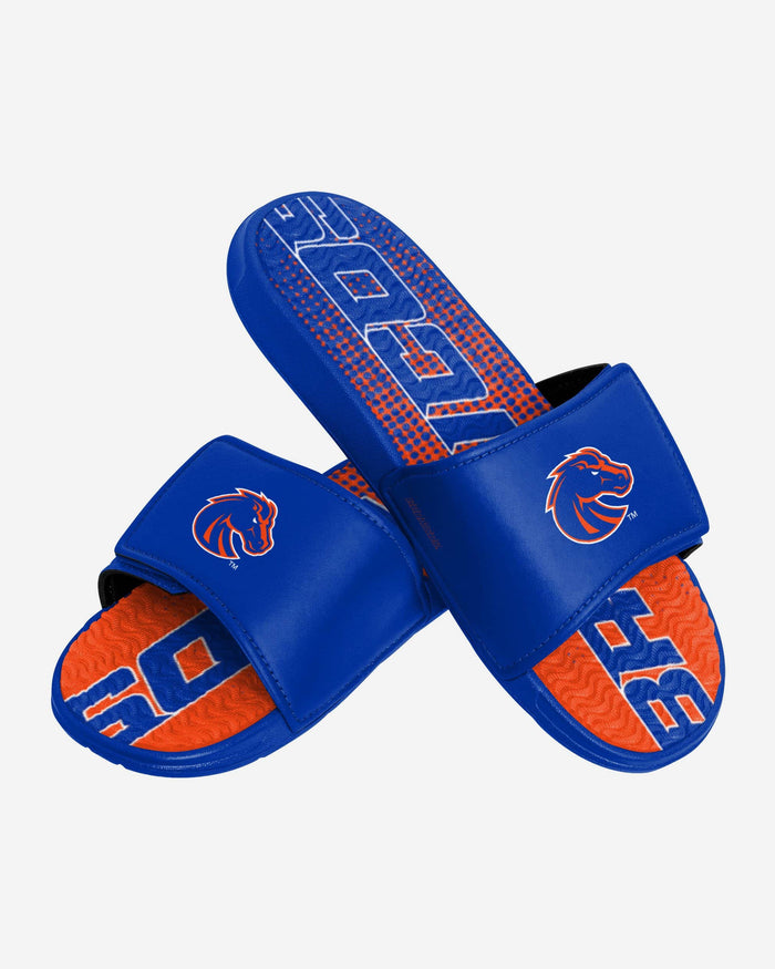 Boise State Broncos Gradient Wordmark Gel Slide FOCO - FOCO.com