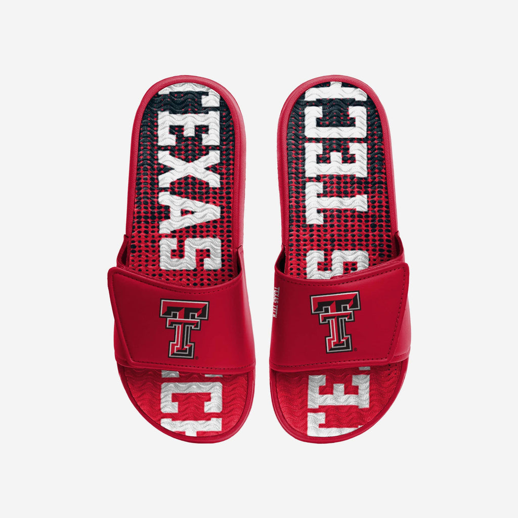 Texas Tech Red Raiders Gradient Wordmark Gel Slide FOCO S - FOCO.com