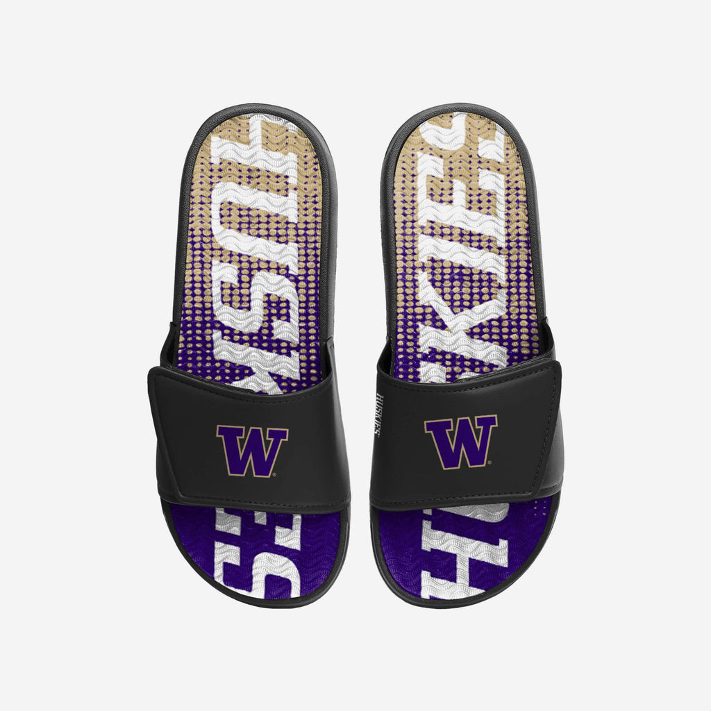 Washington Huskies Gradient Wordmark Gel Slide FOCO S - FOCO.com