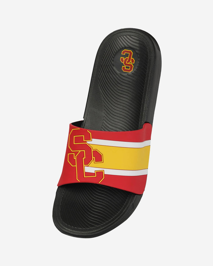 USC Trojans Striped Big Logo Raised Slide FOCO - FOCO.com
