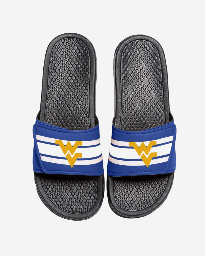 West Virginia Mountaineers Stripe Legacy Sport Slide FOCO S - FOCO.com