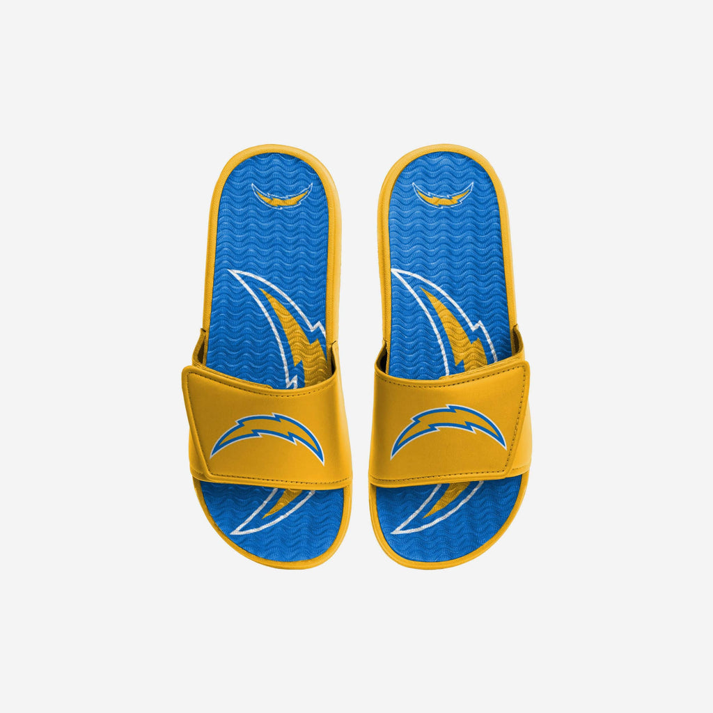 Los Angeles Chargers Youth Colorblock Big Logo Gel Slide FOCO S - FOCO.com