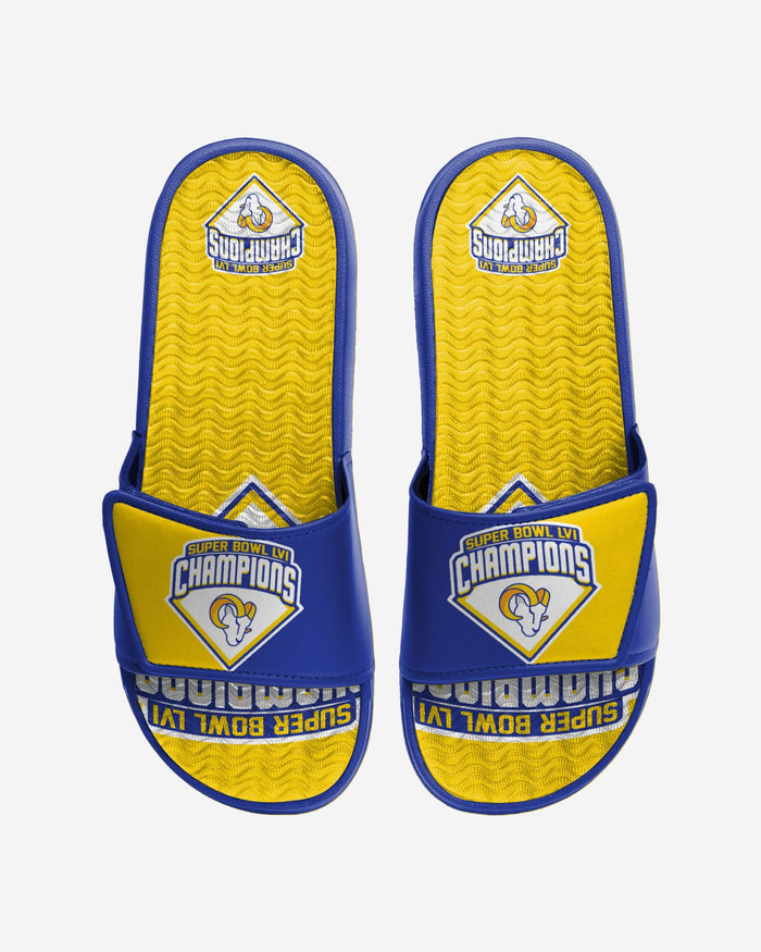 Los Angeles Rams Super Bowl LVI Champions Gel Slide FOCO S - FOCO.com