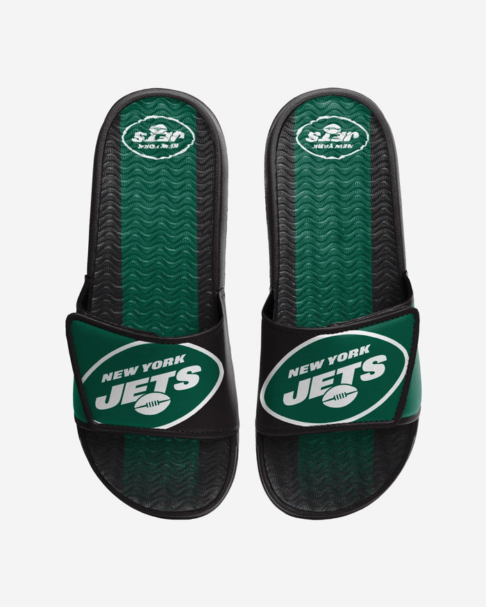New York Jets Team Stripe Gel Slide FOCO S - FOCO.com