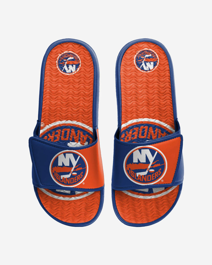 New York Islanders Colorblock Big Logo Gel Slide FOCO S - FOCO.com