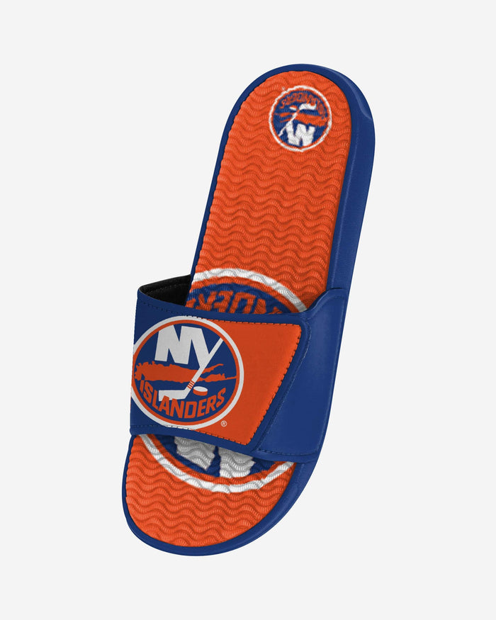 New York Islanders Colorblock Big Logo Gel Slide FOCO - FOCO.com