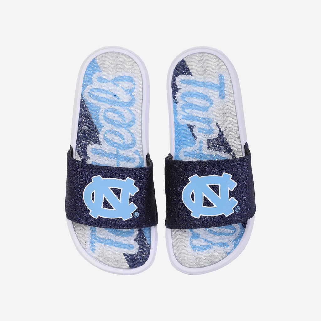 North Carolina Tar Heels Womens Glitter Gel Slide FOCO S - FOCO.com