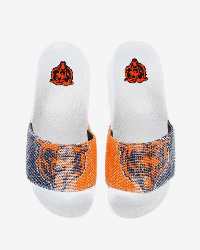 Chicago Bears Womens Big Logo Shimmer Slide FOCO S - FOCO.com