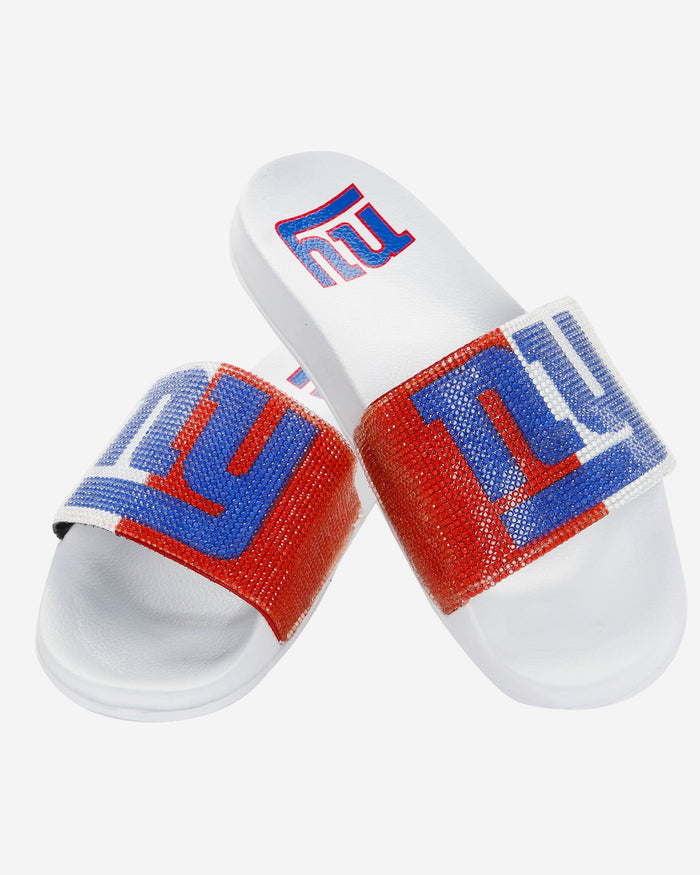 New York Giants Womens Big Logo Shimmer Slide FOCO - FOCO.com