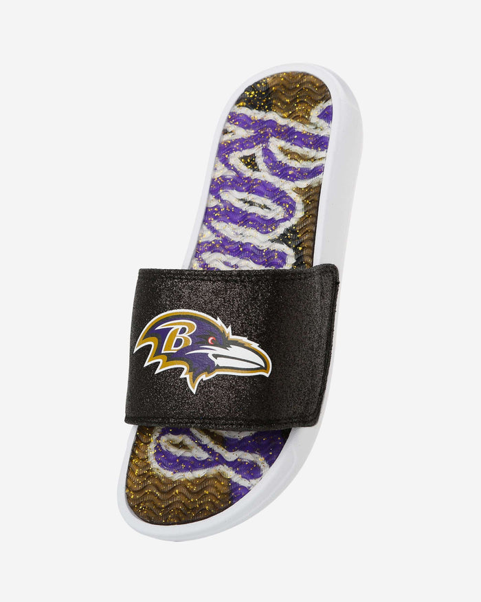 Baltimore Ravens Womens Glitter Gel Slide FOCO - FOCO.com