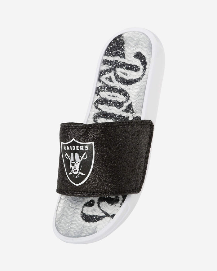 Las Vegas Raiders Womens Glitter Gel Slide FOCO - FOCO.com