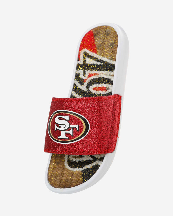 San Francisco 49ers Womens Glitter Gel Slide FOCO - FOCO.com