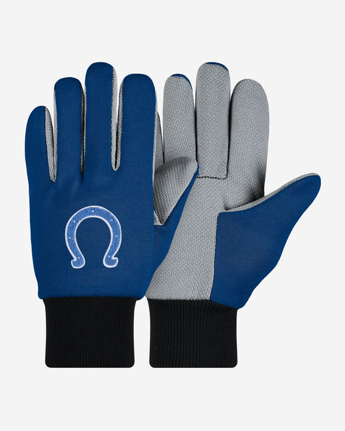 Indianapolis Colts Colored Palm Utility Gloves FOCO - FOCO.com