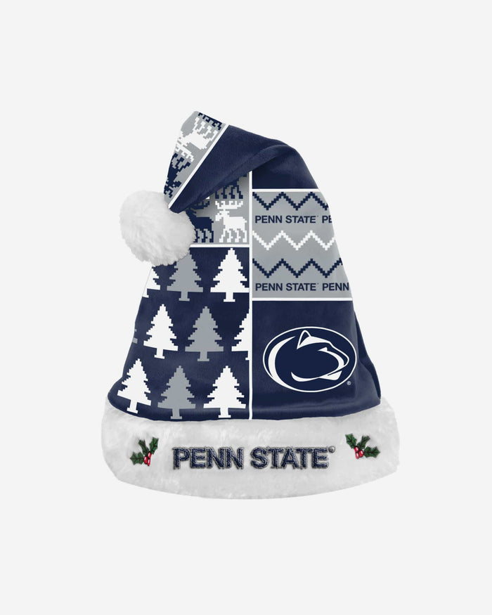 Penn State Nittany Lions Busy Block Family Holiday Santa Hat FOCO - FOCO.com
