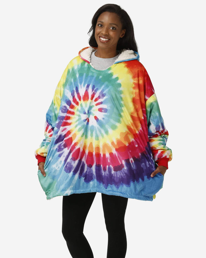 Tie-Dye Sherpa Reversible Hoodeez FOCO - FOCO.com