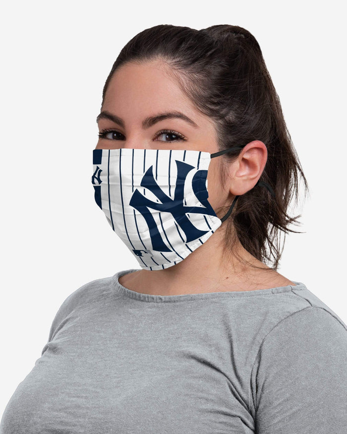 New York Yankees On-Field Adjustable Pinstripe Face Cover FOCO - FOCO.com