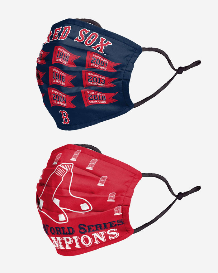Boston Red Sox Thematic Champions Adjustable 2 Pack Face Cover FOCO - FOCO.com