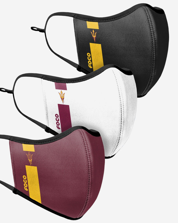 Arizona State Sun Devils Sport 3 Pack Face Cover FOCO - FOCO.com