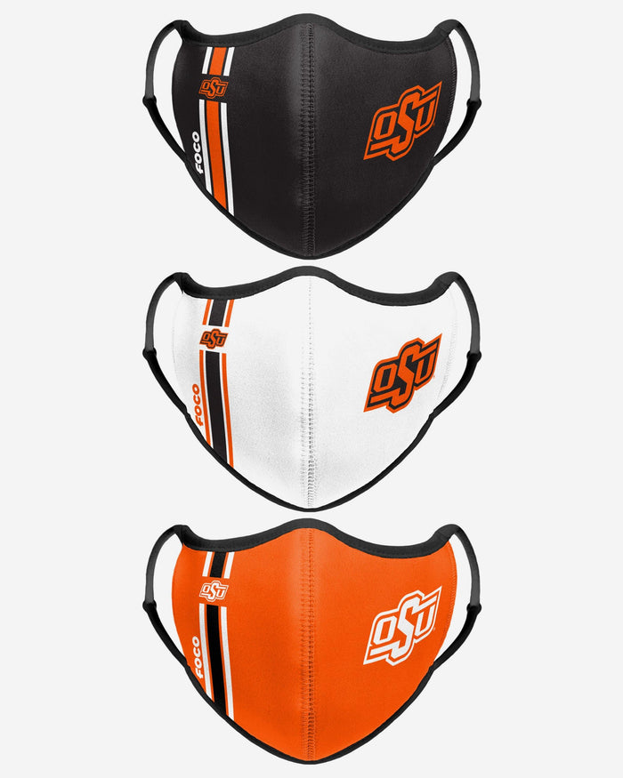 Oklahoma State Cowboys Sport 3 Pack Face Cover FOCO - FOCO.com