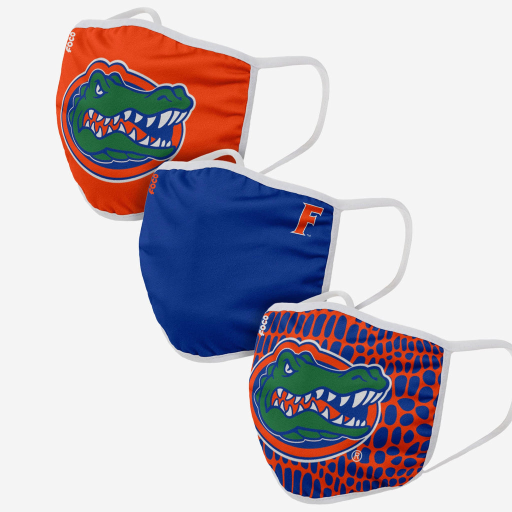 Florida Gators Albert Mascot 3 Pack Face Cover FOCO - FOCO.com