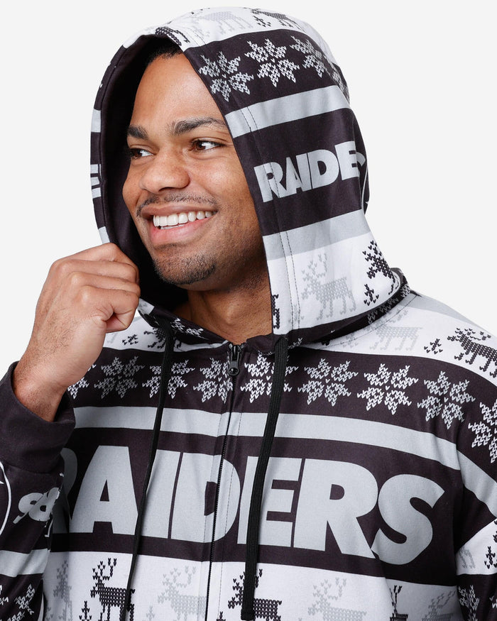 Las Vegas Raiders Ugly Short One Piece Pajamas FOCO - FOCO.com