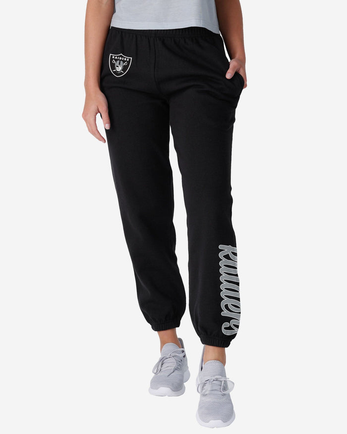 Las Vegas Raiders Womens Script Wordmark Team Color Sweatpants FOCO S - FOCO.com
