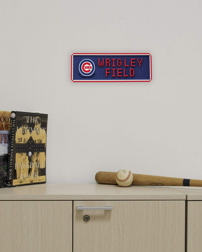 Chicago Cubs BRXLZ Stadium Street Sign FOCO - FOCO.com