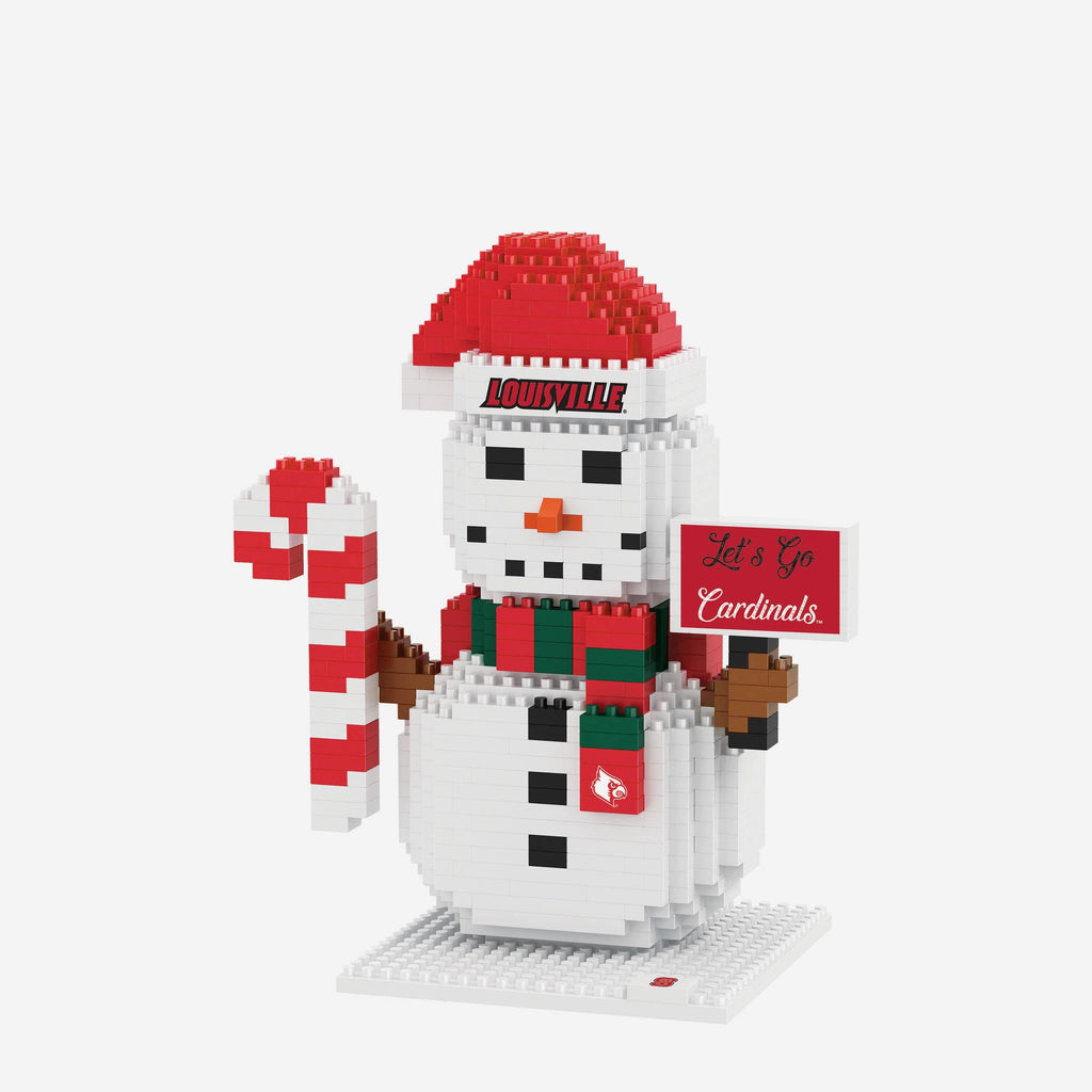 Louisville Cardinals BRXLZ Snowman FOCO - FOCO.com