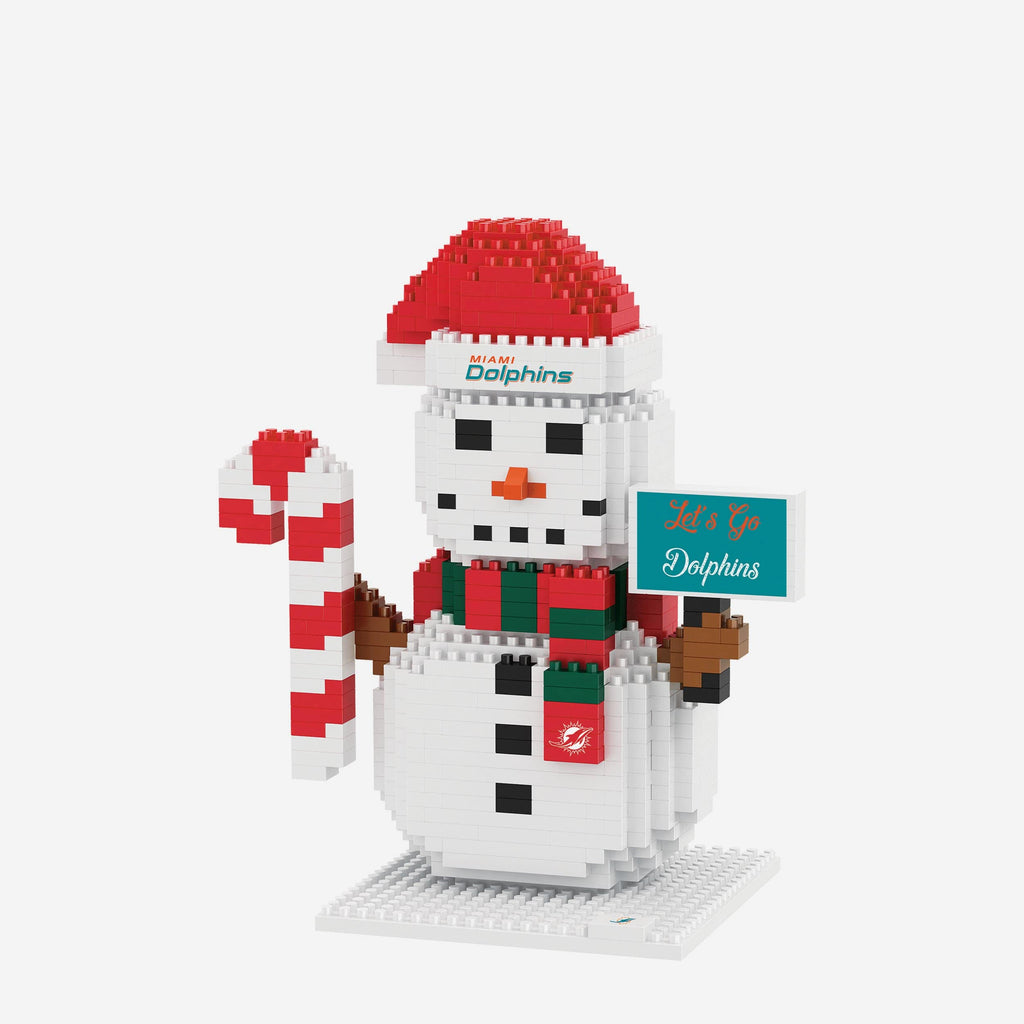 Miami Dolphins BRXLZ Snowman FOCO - FOCO.com
