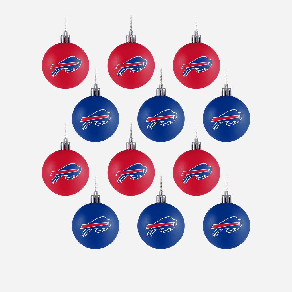 Buffalo Bills 12 Pack Ball Ornament Set Foco - FOCO.com